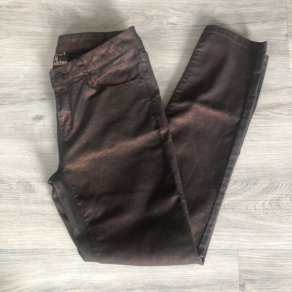 Rock & Shine Mid Rise Metallic Women Skinny Jeans - Picture 1 of 13